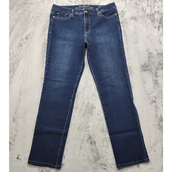 Gloria Vanderbilt Jeans Womens 14 Blue Bridget High Rise Slim Leg Stretch Denim - Picture 1 of 15
